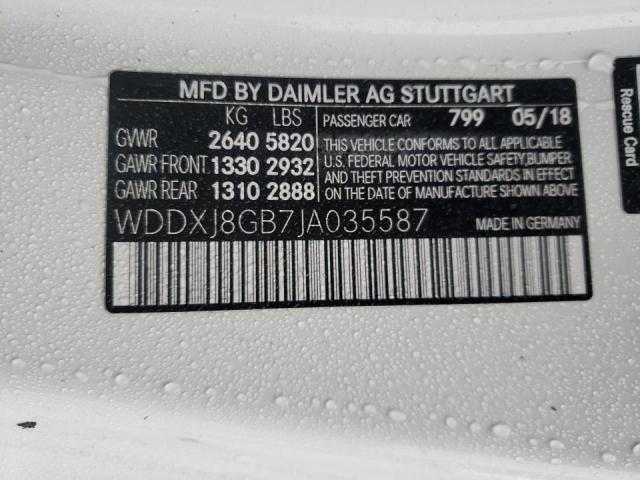 2018 MERCEDES-BENZ S 560 4MAT WDDXJ8GB7JA035587