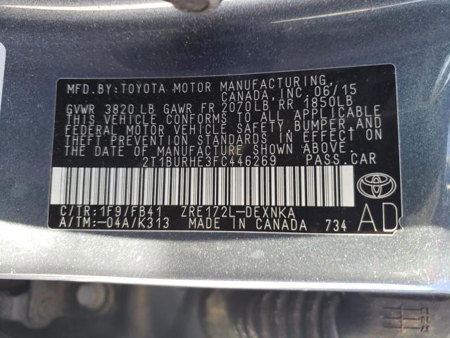 2015 TOYOTA COROLLA L 2T1BURHE3FC446269
