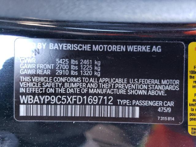 2015 BMW 650 I WBAYP9C5XFD169712