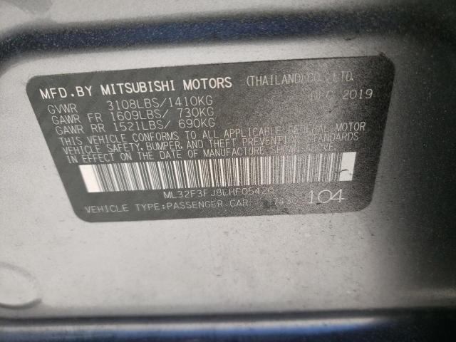 2020 MITSUBISHI MIRAGE ML32F3FJ8LHF05420