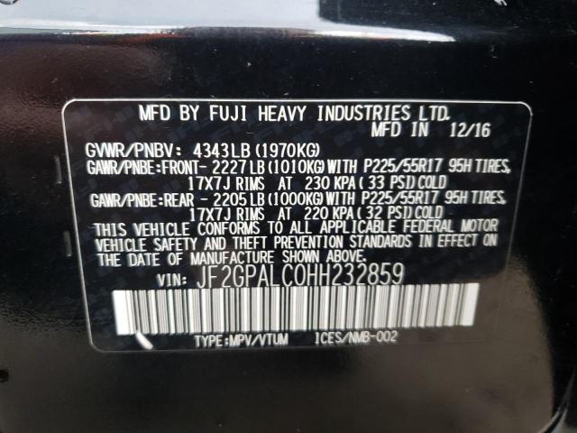 2017 SUBARU CROSSTREK JF2GPALC0HH232859
