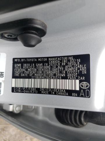 2016 TOYOTA COROLLA L 2T1BURHE2GC635514