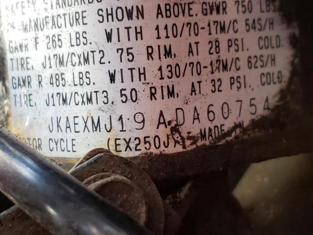 2010 KAWASAKI EX250 J JKAEXMJ19ADA60754