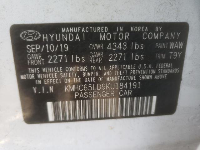 2019 HYUNDAI IONIQ - KMHC65LD9KU184191