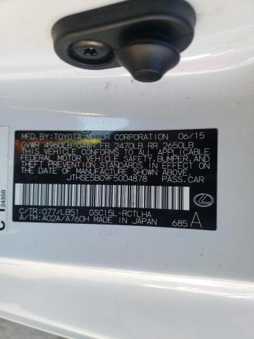 2015 LEXUS RC 350 JTHSE5BC9F5004878