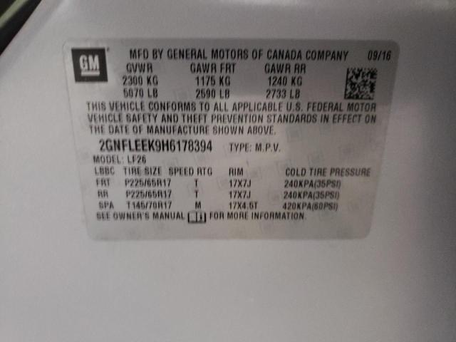 2017 CHEVROLET EQUINOX LS 2GNFLEEK9H6178394