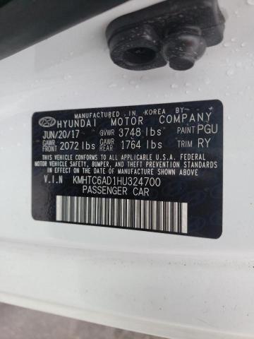 2017 HYUNDAI VELOSTER KMHTC6AD1HU324700