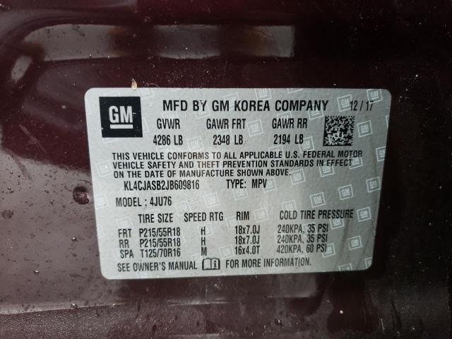 2018 BUICK ENCORE PRE KL4CJASB2JB609816