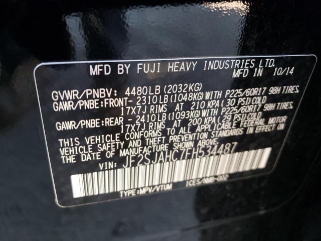2015 SUBARU FORESTER 2 JF2SJAHC7FH534487