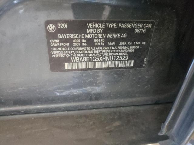 2017 BMW 320 I WBA8E1G5XHNU12529