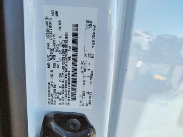 1FTEW1EFXHKD61307 Ford F150 Super 2017. Фото: 9