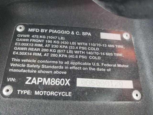 2016 PIAGGIO MP3 500 SP ZAPM860X0G5000120