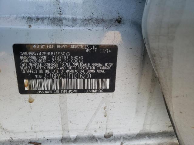 2015 SUBARU IMPREZA PR - JF1GPAC61FH216200