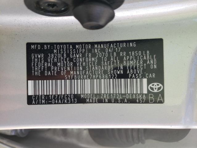 2017 TOYOTA COROLLA L - 5YFBURHE7HP686122