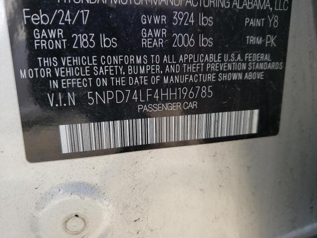 5NPD74LF4HH196785 Hyundai Elantra Se 2017. Фото: 9
