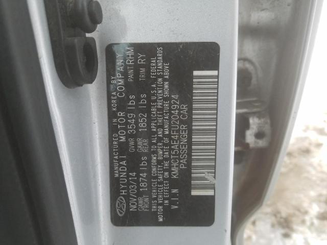 2015 HYUNDAI ACCENT GS KMHCT5AE4FU204924