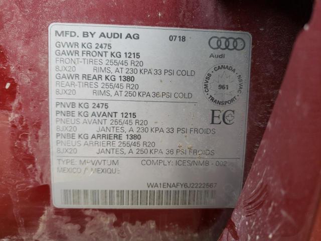 2018 AUDI Q5 PROGRES WA1ENAFY6J2222567