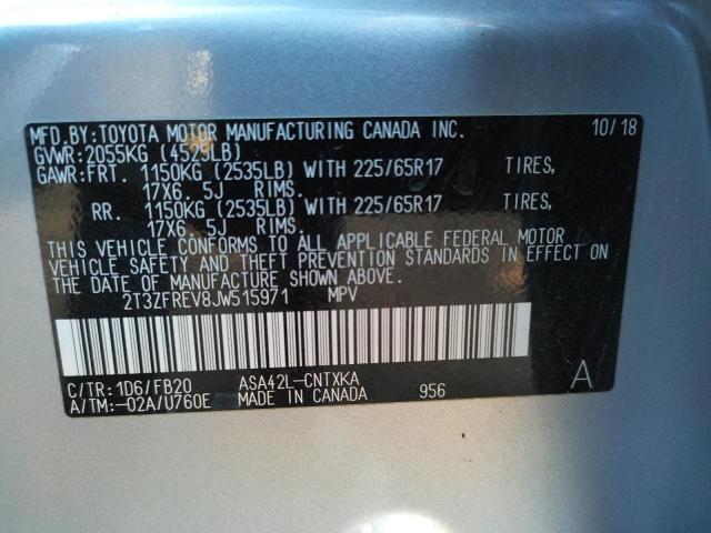 2T3ZFREV8JW515971 Toyota Rav4 Le 2018. Фото: 9