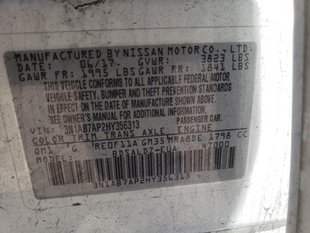 2017 NISSAN SENTRA S 3N1AB7AP2HY356313
