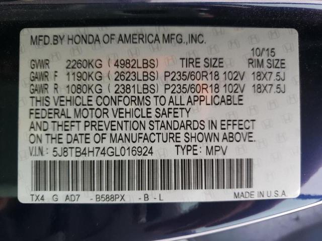 2016 ACURA RDX ADVANC 5J8TB4H74GL016924