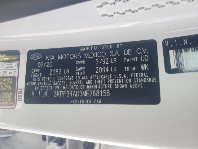 2021 KIA FORTE GT L 3KPF34AD3ME268158
