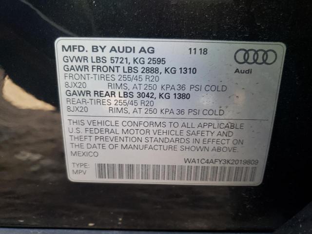 2019 AUDI SQ5 PRESTI WA1C4AFY3K2019809
