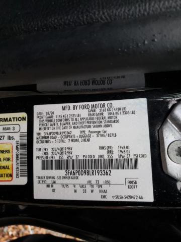 2020 FORD FUSION TIT 3FA6P0D98LR193362