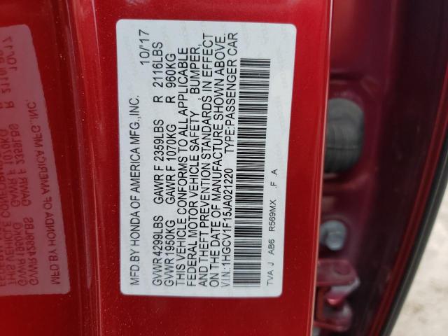 2018 HONDA ACCORD LX 1HGCV1F15JA021220