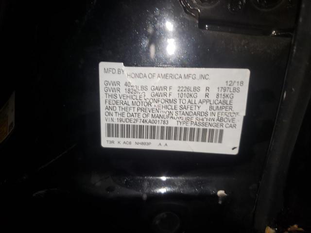 2019 ACURA ILX PREMIU 19UDE2F74KA001783