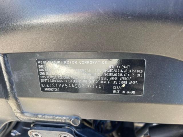 2008 SUZUKI DL650 JS1VP54A982100741