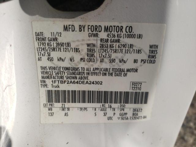 2013 FORD F250 SUPER - 1FTBF2A64DEA24302