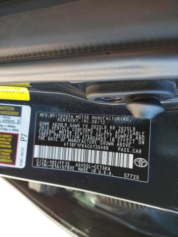 2012 TOYOTA CAMRY BASE - 4T1BF1FK4CU130488