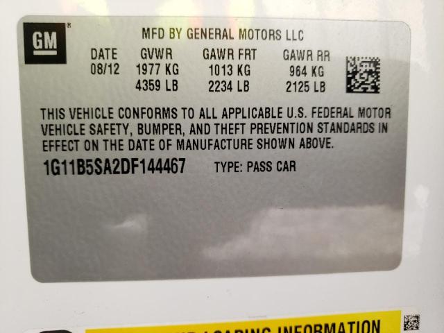 2013 CHEVROLET MALIBU LS - 1G11B5SA2DF144467
