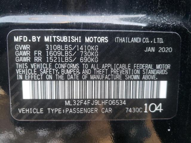 ML32F4FJ9LHF06534 | 2020 MITSUBISHI MIRAGE G4