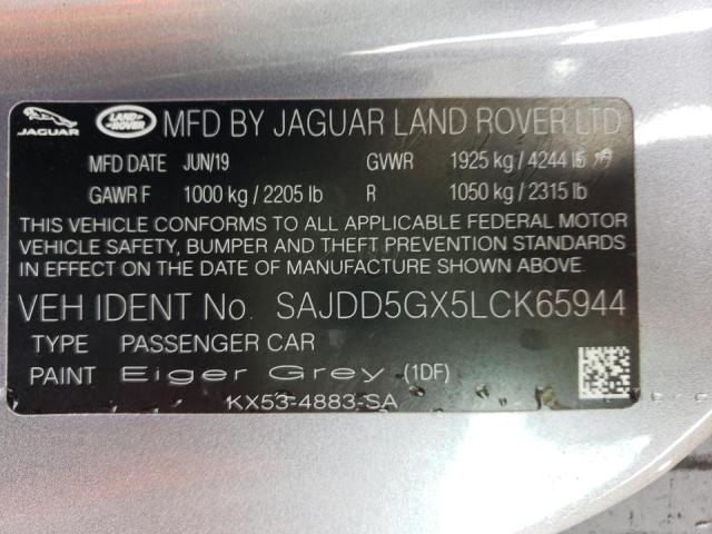 2020 JAGUAR F-TYPE SAJDD5GX5LCK65944