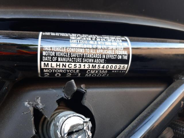 2021 HONDA CMX300 MLHNC5313M5400025