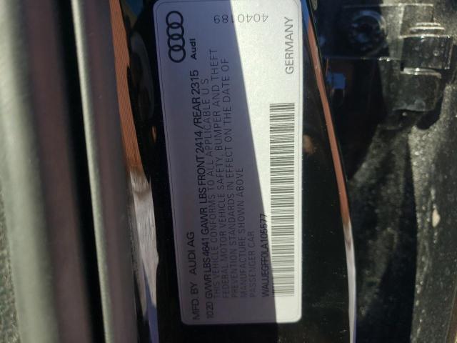 2020 AUDI A3 S-LINE WAUJEGFF0LA105577