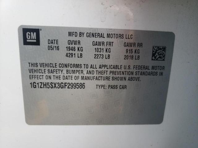 2016 CHEVROLET MALIBU PRE 1G1ZH5SX3GF299586