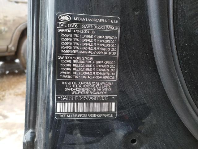 SALSK2D44AA233203 Land Rover Range Rove 2010. Фото: 9
