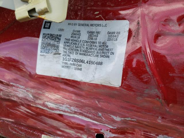 2020 CHEVROLET BOLT EV PR - 1G1FZ6S06L4150488