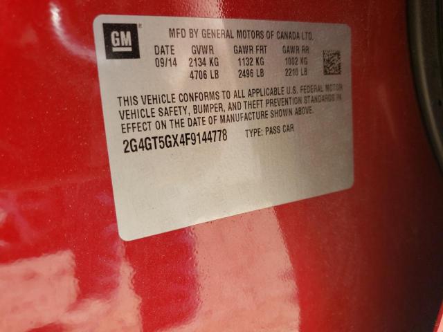 2015 BUICK REGAL GS 2G4GT5GX4F9144778