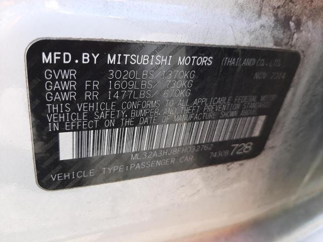2015 MITSUBISHI MIRAGE DE ML32A3HJ8FH032762