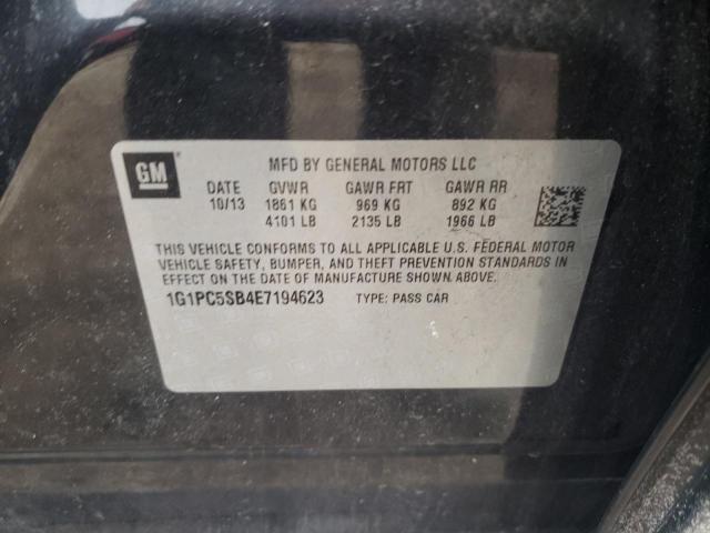 1G1PC5SB4E7194623 Chevrolet Cruze Lt 2014. Фото: 9
