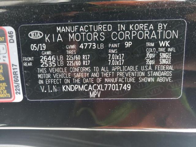 2020 KIA SPORTAGE L KNDPMCACXL7701749