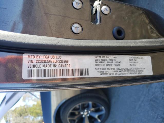 2020 DODGE CHALLENGER 2C3CDZAG8LH236269