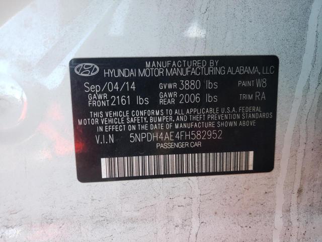 5NPDH4AE4FH582952 Hyundai Elantra Se 2015. Фото: 9