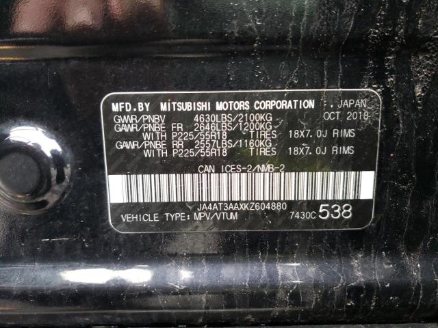2019 MITSUBISHI ECLIPSE CR - JA4AT3AAXKZ604880