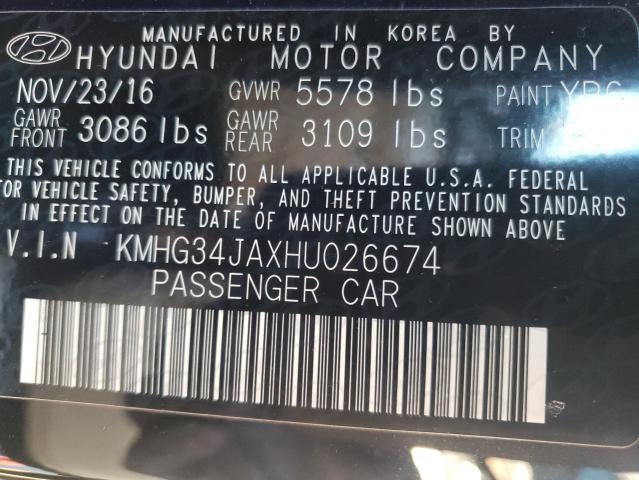2017 GENESIS G90 PREMIU KMHG34JAXHU026674
