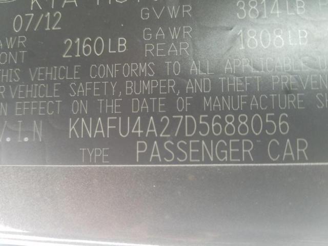 KNAFU4A27D5688056 Kia Forte Ex 2013. Фото: 9