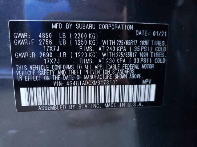 2021 SUBARU OUTBACK PR - 4S4BTADCXM3173101